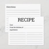 シンプルモダンレシピ (正面/裏面)