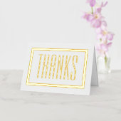 シンプルモダンレタリング感謝してい 箔グリーティングカード (蘭)