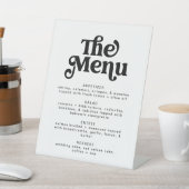 シンプルモダンレトロ結婚メニュー 台座サイン (インサイチュ)