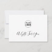 シンプルモダンロゴのギフト証明書の追加 (正面)