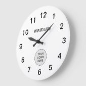 シンプルモダンロゴを追加する ラージ壁時計 (傾斜)