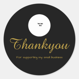 シンプルモダンロゴスクリプトの順サンキュー序 ラウンドシール