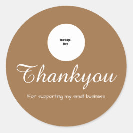 シンプルモダンロゴスクリプトの順サンキュー序 ラウンドシール