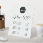 シンプルモダンロゴビジネス価格表 台座サイン (インサイチュ)