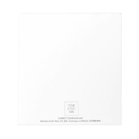 シンプルモダンロゴ・ミニマル医師 ノートパッド (正面)