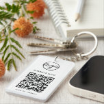 シンプルモダンロゴQRコードビジネス キーホルダー<br><div class="desc">ロゴカスタムとQRコードを含むKeychainあなたのビジネス名を上に、あなたのメッセージを下に。これらのシンプルキーホルダー与えは顧客素晴らし、従業員、またはトレードショーやイベントのスワッグとしてプロモーション商品を作る。おもしろいとマーケティングを持広告って。これらのQRコードキーホルダーは特に素晴らし不動産仲介業者や不動産実在担当者が顧客に対する引き出しギフトとしてお客様に提供するために使用される。</div>