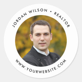 シンプルモダン丸で写真を追加 ラウンドシール