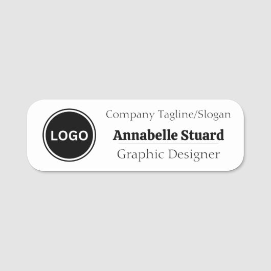 シンプルモダン企業のClasy Employee Nameタグ 名札 (正面)