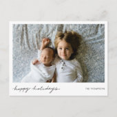 シンプルモダン休日はがきカスタム写真 シーズンポストカード (正面)