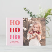 シンプルモダン休日2フォトレッドとピンク シーズンカード (スタンド正面)