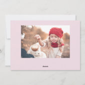 シンプルモダン休日2フォトレッドとピンク シーズンカード (裏面)