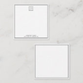 シンプルモダン会社のロゴ会社名縁ど ノートカード (正面/裏面)