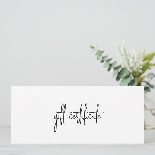 シンプルモダン会社ロゴギフト券 (スタンド正面)