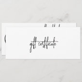 シンプルモダン会社ロゴギフト券 (正面/裏面)