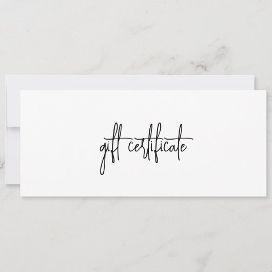 シンプルモダン会社ロゴギフト券 (正面)