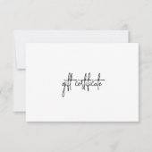 シンプルモダン会社ロゴギフト券 (正面)