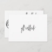 シンプルモダン会社ロゴギフト券 (正面/裏面)