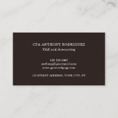 シンプルモダン会計プロフェッショナル 名刺 (裏面)