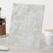 シンプルモダン価リストエレガント金ゴールド大理石 台座サイン (インサイチュ)