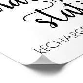 シンプルモダン充電所 | 黒文字の記号 ポスター (角)