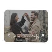 シンプルモダン先ウェディングスクリプトの写真 マグネット (横)