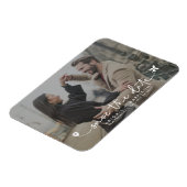 シンプルモダン先ウェディングスクリプトの写真 マグネット (左側)