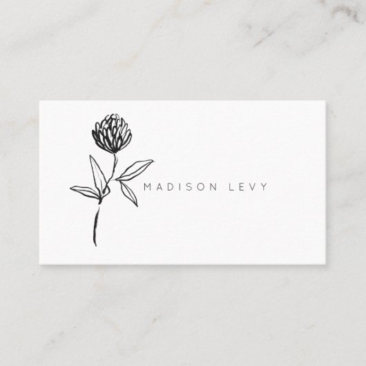 シンプルモダン先住民業 予約カード (正面)