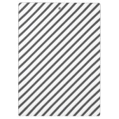 シンプルモダン光グレー線ストライプ線 クリップボード (裏面)