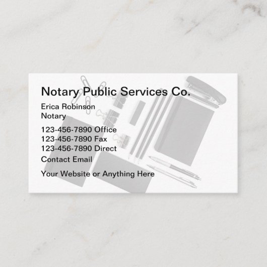 シンプルモダン公証人の名刺 名刺 (正面)
