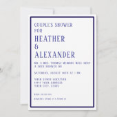 シンプルモダン六角カップルのシャワー 招待状 (正面)