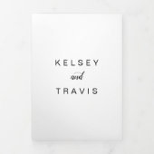 シンプルモダン写エレガント結婚真 三つ折り招待状 (カバー)