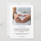 シンプルモダン写真ありがとうご結婚ざう カード (裏面)