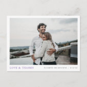 シンプルモダン写真ありがとうご結婚ざう ポストカード (正面)