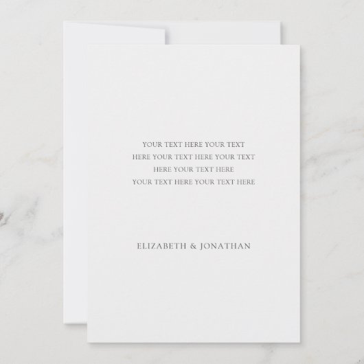 シンプルモダン写真あり結婚がとう サンキューカード (裏面)