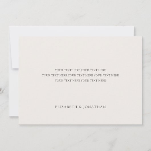 シンプルモダン写真あり結婚がとう サンキューカード (裏面)