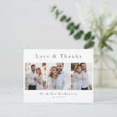 シンプルモダン写真あり結婚がとう ポストカード (スタンド正面)