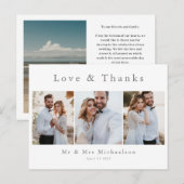 シンプルモダン写真あり結婚がとう ポストカード (正面/裏面)