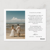 シンプルモダン写真あり結婚がとう ポストカード (裏面)