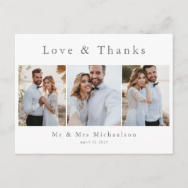 シンプルモダン写真あり結婚がとう ポストカード
