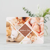 シンプルモダン写真が母の日に幸せ カード (スタンド正面)