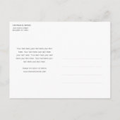 シンプルモダン写真の日付を保存結婚する 案内ポストカード (裏面)