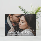 シンプルモダン写真の結婚取り外し 案内状 (スタンド正面)