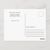 シンプルモダン写真の結婚発表 ポストカード (裏面)