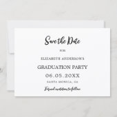 シンプルモダン写真アーチ卒業党 セーブザデート (裏面)