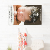 シンプルモダン写真クロス宗教洗礼 横断幕 (インサイチュ)