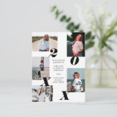 シンプルモダン写真コラージュ 案内ポストカード (スタンド正面)