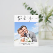 シンプルモダン写真サンキューカード サンキューカード (スタンド正面)