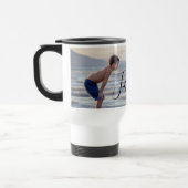 シンプルモダン写真テンプレートカスタムファミリ名 トラベルマグ (左)