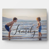 シンプルモダン写真テンプレートカスタムファミリ名 フォトプラーク (正面)