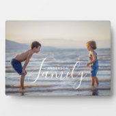 シンプルモダン写真テンプレートカスタムファミリ名 フォトプラーク (正面)